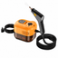 Orange and black hot air gun with hose on a white background