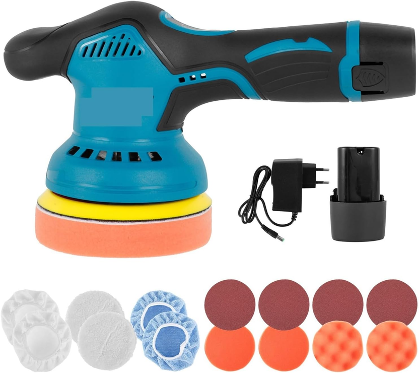 Buffer Polisher Waxer Buffer Polisher 12V Cordless Battery Powered Electric Polishing Machine with 8 Adjustable Speed Rechargeable Hand-Held صورة ثانوية