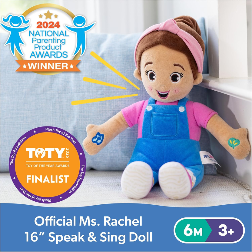 Official Speak & Sing Doll, 16” Tall Interactive Toy with 4 Songs & 16+ Phrases, Toddler Toys for Girls & Boys Ages 6 Months to 3+ Years. صورة ثانوية