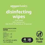 Disinfecting Wipes, Lemon & Fresh Scent, Sanitizes/Cleans/Disinfects/Deodorizes, 255 Count (2 Packs Lemon, 1 Pack Fresh Scent)