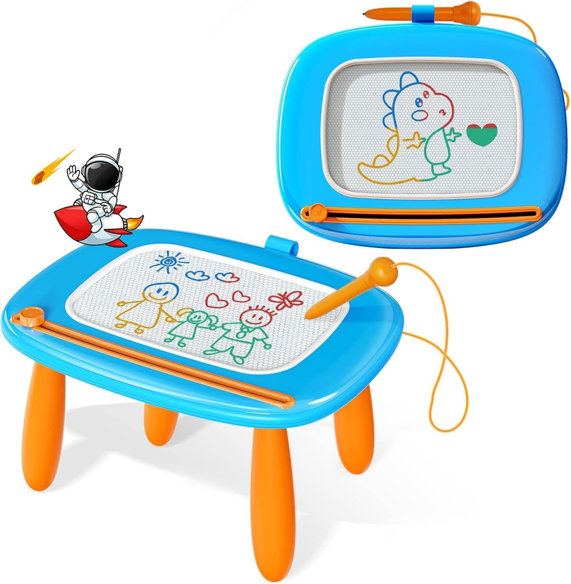 Magnetic Drawing Board, Toddler Girl Toys for 1-2 Year Old, Doodle Board Pad Learning and Educational Toys for 1 2 3 Year Old Baby Kids Birthday Gift(Light Blue) الصورة الرئيسية