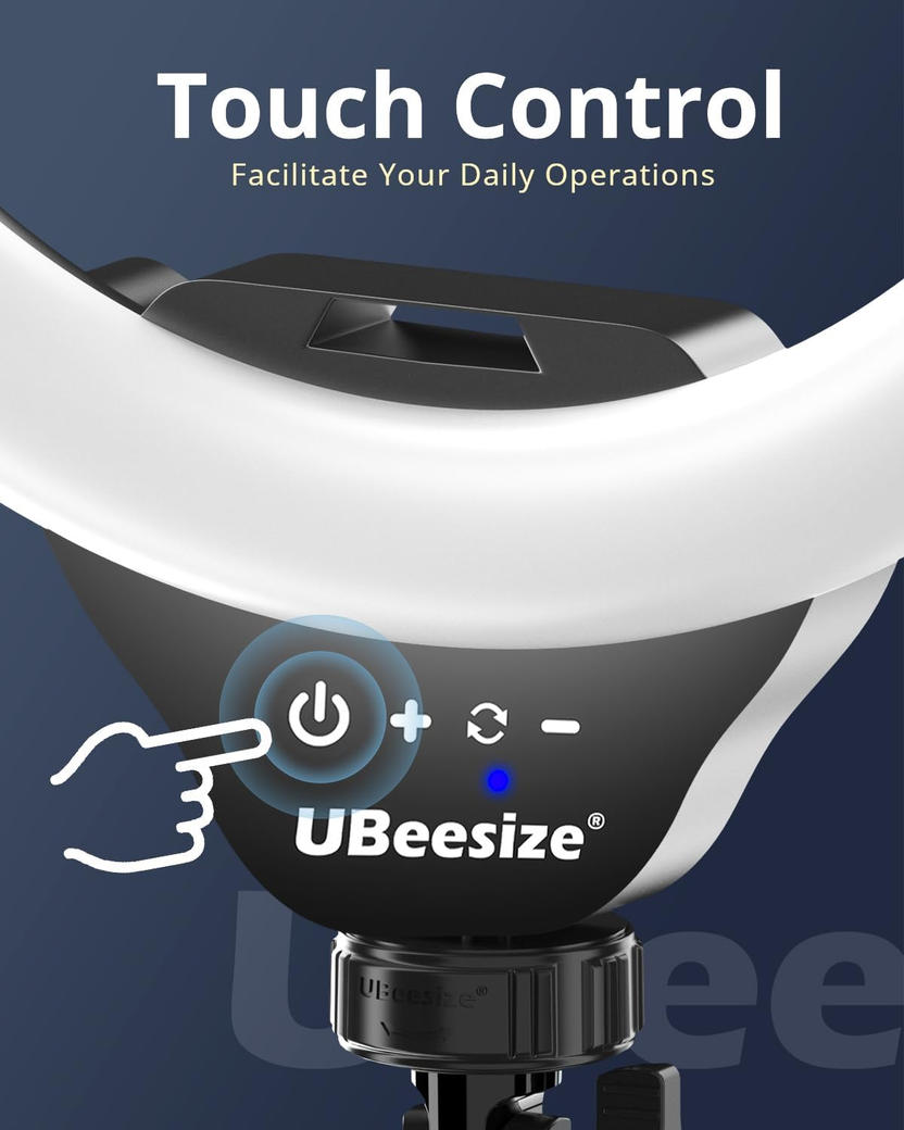 12'' Selfie Ring Light with 62’’ Tripod Stand for Video Recording, Live Streaming(Youtube, Instagram, TIK Tok), Compatible with Phones, Cameras and Webcams صورة ثانوية