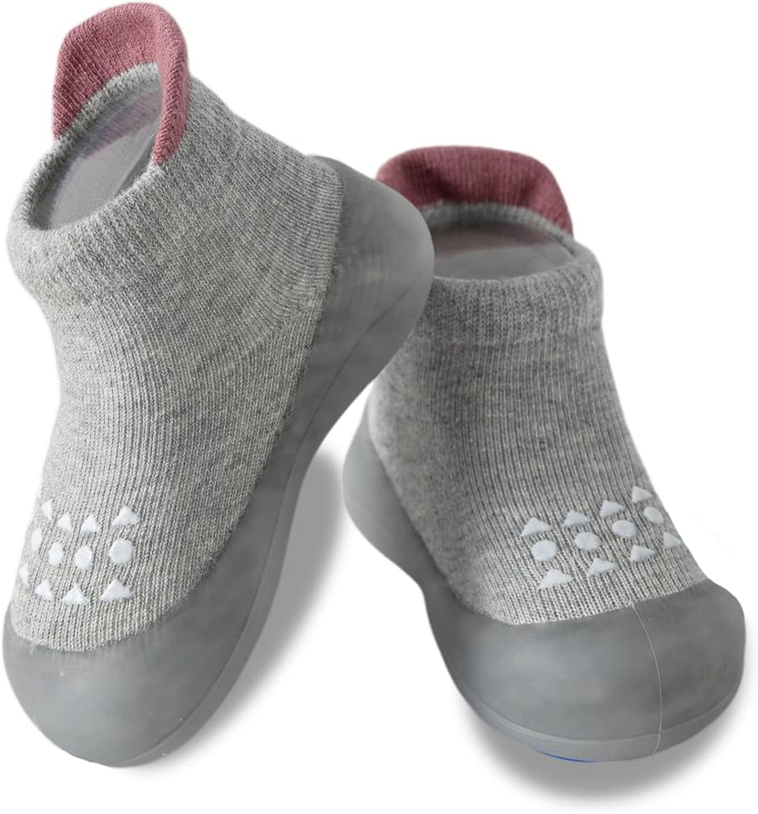 Baby Sock Shoes Toddler Walking Shoes Infant Non-Slip Slippers Soft Rubber Sole Sneakers for Baby Boys Girls الصورة الرئيسية