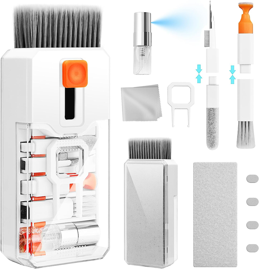 Keyboard Cleaning Kit Laptop Cleaner, All-In-1 Computer Screen Cleaning Brush Tool, Multi-Function PC Accessories Electronic Cleaner Kit Spray for Iphone Ipad Macbook Earbud Camera Monitor with Patent الصورة الرئيسية