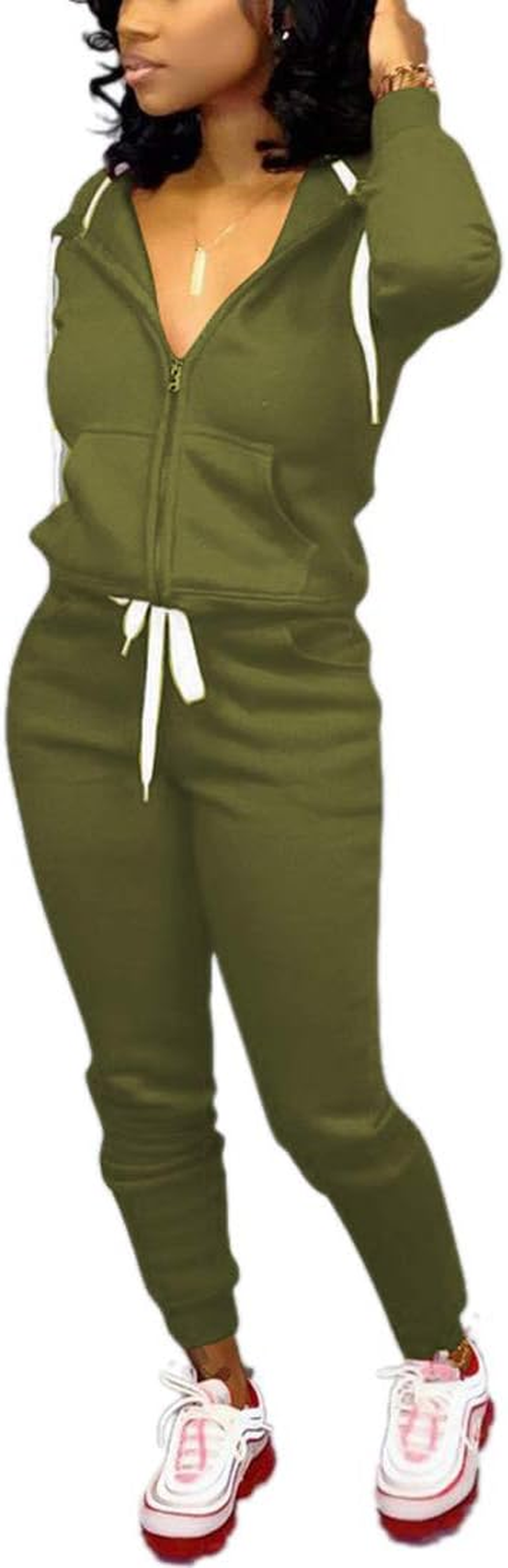 Jogging Suits for Women 2 Piece Casual صورة ثانوية
