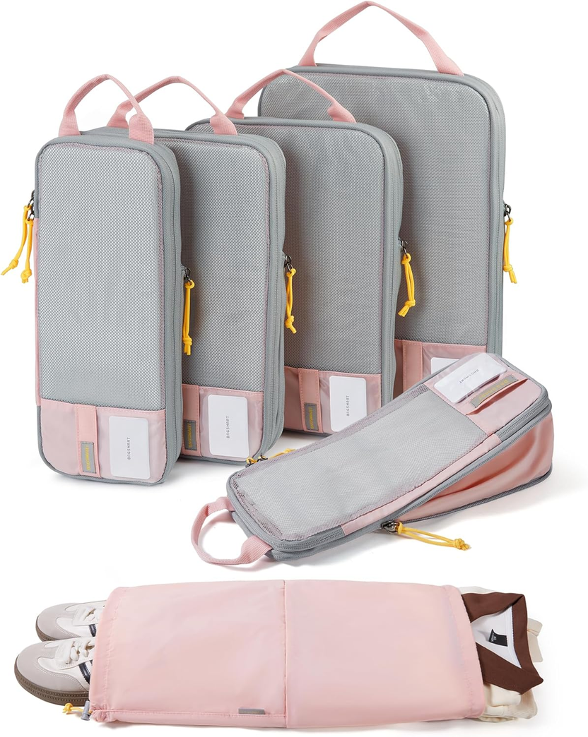 6 Set /4 Set/2 Set Compression Packing Cubes for Travel, Lightweight Luggage Organizer Bags, Durable Space Saver Bags Travel Essentials Secondary image
