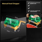 Manual Food Chopper for Chili Green Onion Coriander Garlic Hand Crank Design Efficient Kitchen Tool