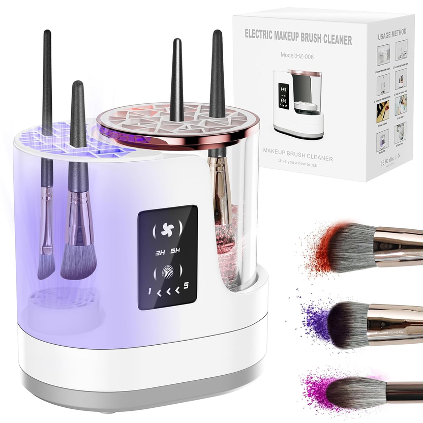 3 In 1 Electric Makeup Brush Cleaner صورة ثانوية