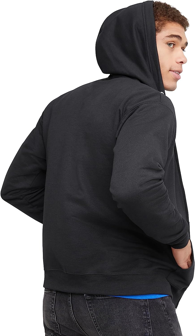 Men'S Zip-Up Hoodie, Ecosmart Fleece Full-Zip Hoodie for Men, Hooded Sweatshirt صورة ثانوية