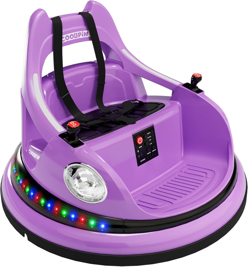 Ride on Bumper Car for Toddlers, 12V Battery Cars for Kids W/Parent Remote, 2-Speed, 2 Driving Mode, 360°Spin, Electric Bumping Car with Music & Lights الصورة الرئيسية