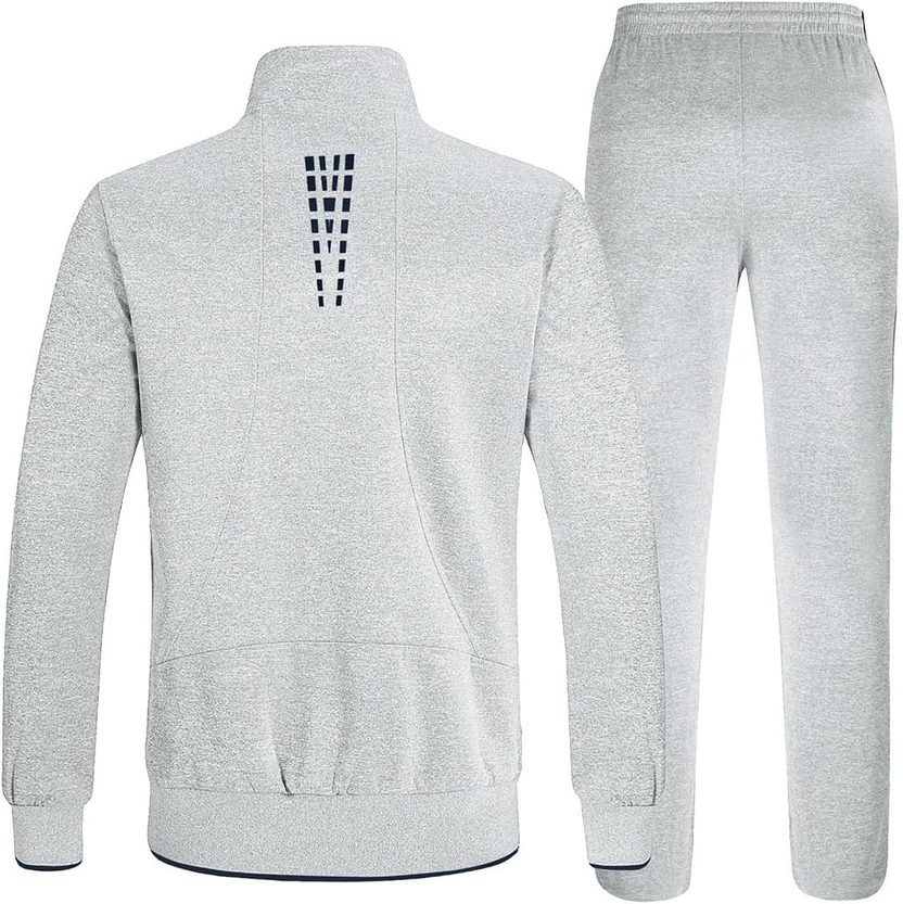 Men'S Tracksuits Sweatsuits for Men Sweat Track Suits 2 Piece Casual Athletic Jogging Warm up Full Zip Sets صورة ثانوية