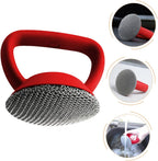 Metal Mesh Pot Brush with Handle Scrubber for Pots Pans and Dishes Ergonomic Design for Easy Cleaning and Storage