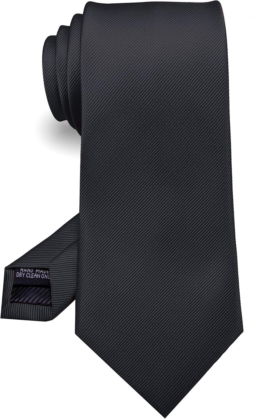 Solid Color Tie Formal Necktie for Men الصورة الرئيسية