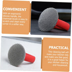 Metal Mesh Pot Brush with Handle Scrubber for Pots Pans and Dishes Ergonomic Design for Easy Cleaning and Storage