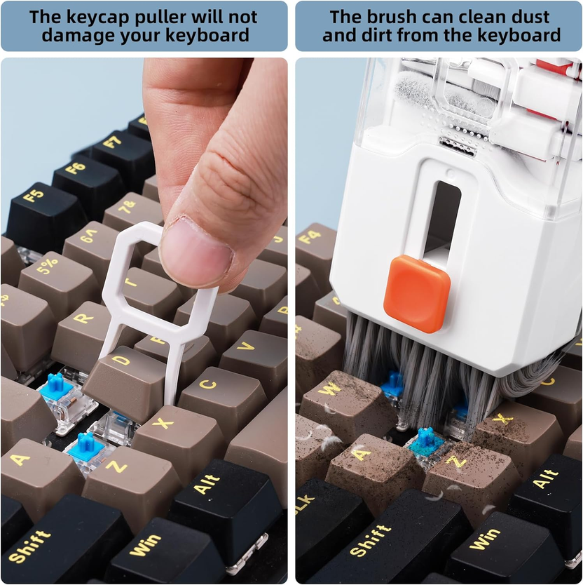Keyboard Cleaning Kit Laptop Cleaner, All-In-1 Computer Screen Cleaning Brush Tool, Multi-Function PC Accessories Electronic Cleaner Kit Spray for Iphone Ipad Macbook Earbud Camera Monitor with Patent صورة ثانوية