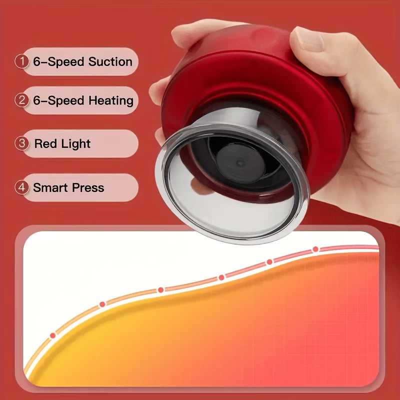 Portable Electric Cupping Massager – USB Rechargeable Body Scraping & Massage Tool صورة ثانوية