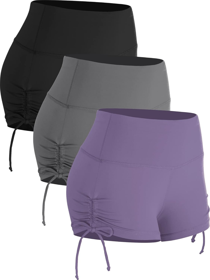 Athletic Booty Shorts for Women 3 Pack High Waisted Workout Pro الصورة الرئيسية