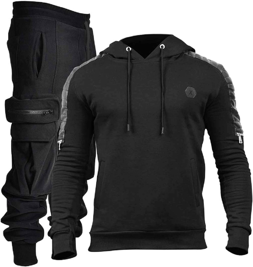 Men'S Tracksuit 2 Piece Hoodie Athletic Jogging Sweatsuits for Men Casual Sports Long Sleeve Pullover Suit Set الصورة الرئيسية