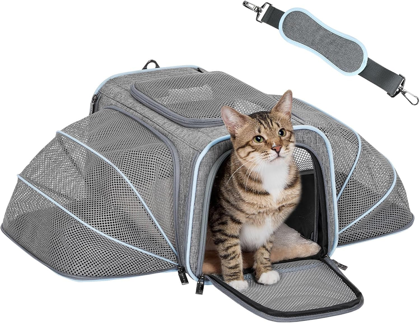 Expandable Airline Approved Soft-Sided Pet Carrier الصورة الرئيسية