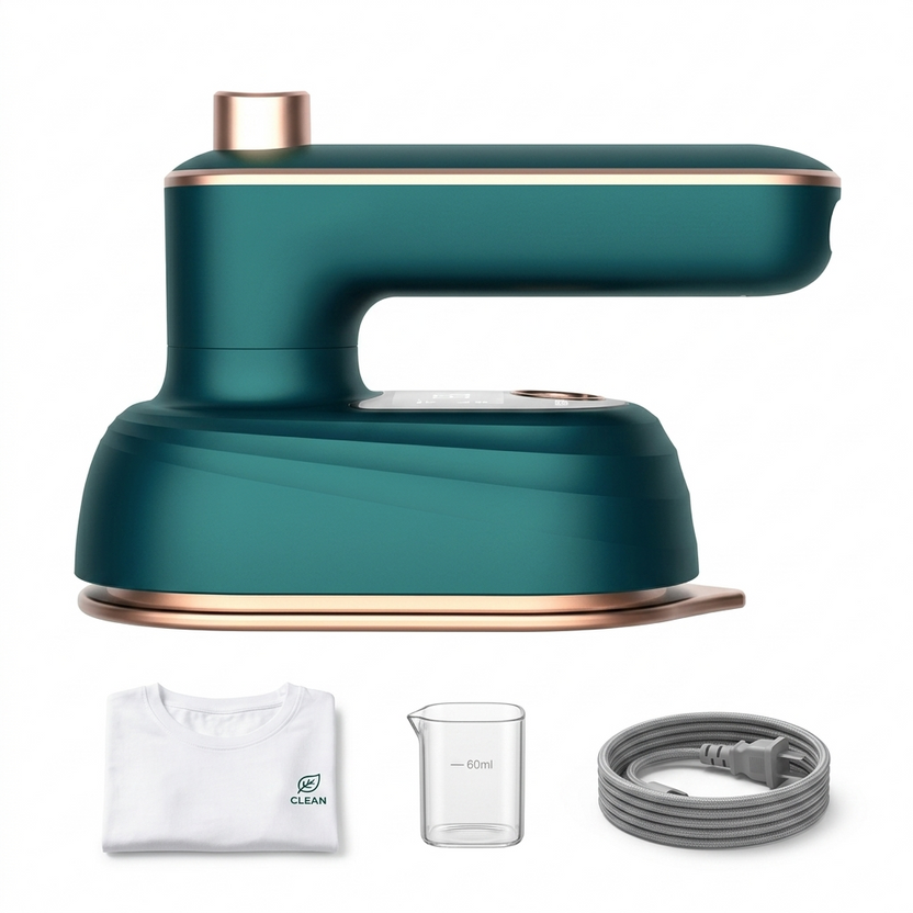 Elite 180° Rotatable Mini Steam Iron – Portable Handheld Garment الصورة الرئيسية