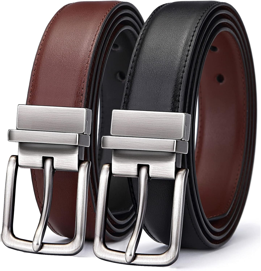 Men's Belt, Reversible Belt Adjustable For Men الصورة الرئيسية