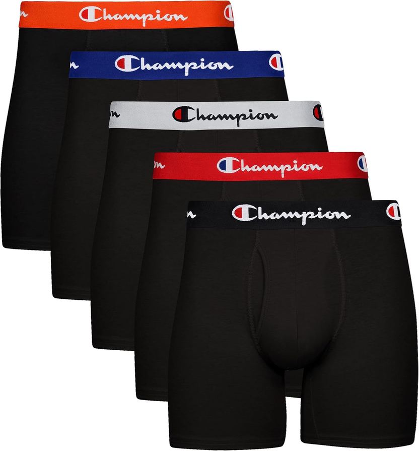 Men's Everyday Cotton Stretch Boxer Briefs- 5 Pack الصورة الرئيسية