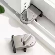 No-Drill Sliding Door Lock, Child Safety Lock for Sliding Windows, High-Rise Anti-Fall Limiter, Anti-Theft Safety Latch Main image
