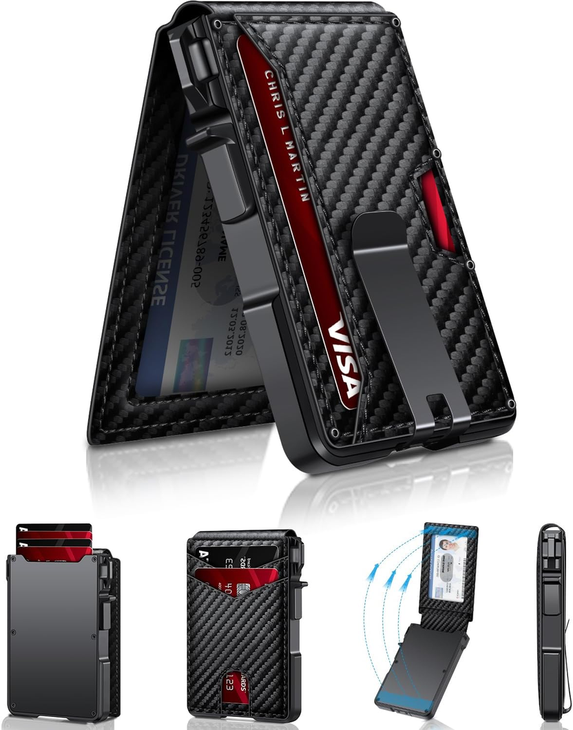 Wallet For Men – Slim Leather Bifold Wallet With RFID Blocking & الصورة الرئيسية