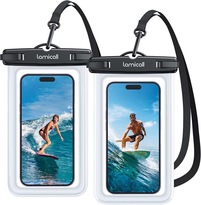 Waterproof Phone Pouch Case 2 Pack – Universal Dry Bag With Easy الصورة الرئيسية