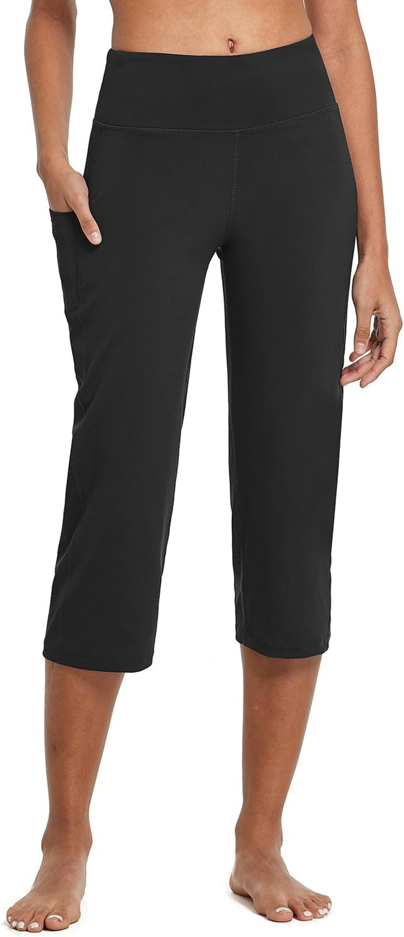 Baleaf Women’S Yoga Capri Pants With Pockets – High Waisted الصورة الرئيسية