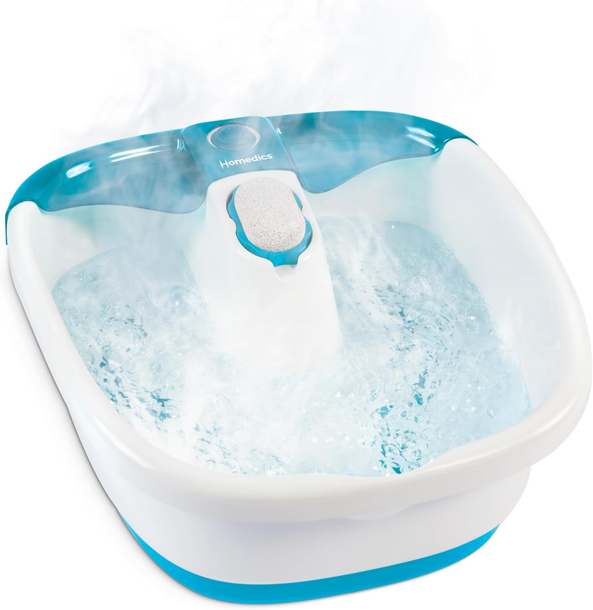 Bubble Mate Foot Spa, Toe Touch Controlled Foot Bath with Invigorating Bubbles and Splash Proof, Raised Massage Nodes and Removable Pumice Stone الصورة الرئيسية