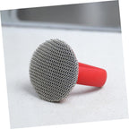 Metal Mesh Pot Brush with Handle Scrubber for Pots Pans and Dishes Ergonomic Design for Easy Cleaning and Storage