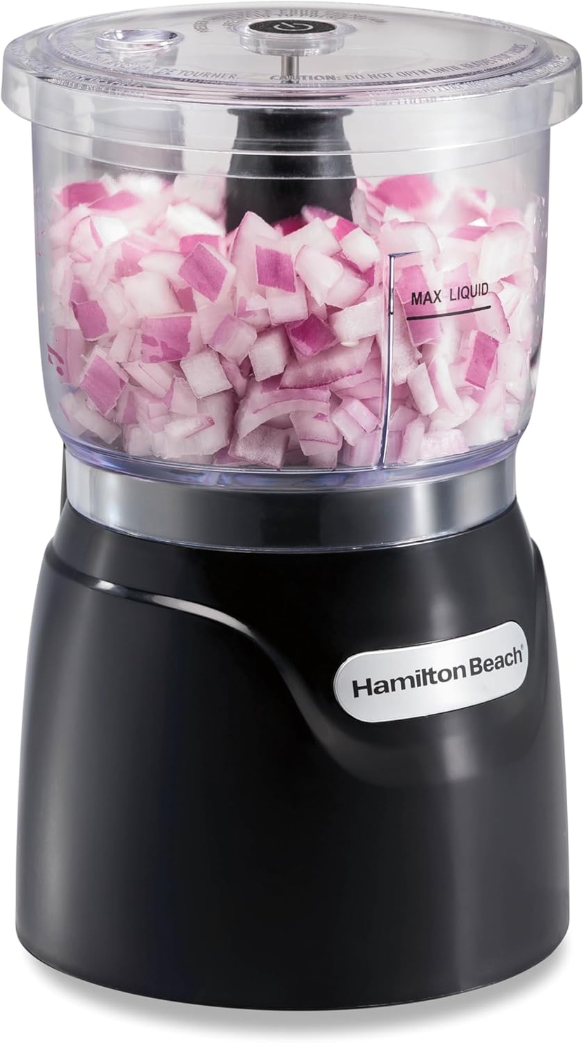 Electric Vegetable Chopper & Mini Food Processor, 3-Cup, 350 Watts, for Dicing, Mincing, and Puree, Black (72850) الصورة الرئيسية