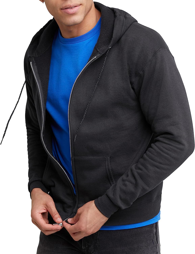 Men'S Zip-Up Hoodie, Ecosmart Fleece Full-Zip Hoodie for Men, Hooded Sweatshirt الصورة الرئيسية