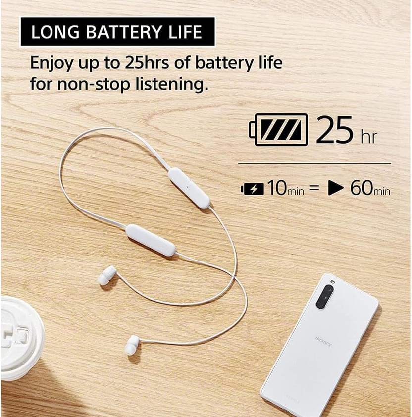 WI-C100 Wireless In-Ear Bluetooth Headphones with Built-In Microphone, Black صورة ثانوية