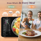 Smart Food Kitchen Scale with Nutritional Calculator, Free App for AI Scan, Calorie & Macro Tracking, Food Preload, On-Screen Nutrient Info, Personal Goals, Rechargeable, 11 Lb / 5 Kg
