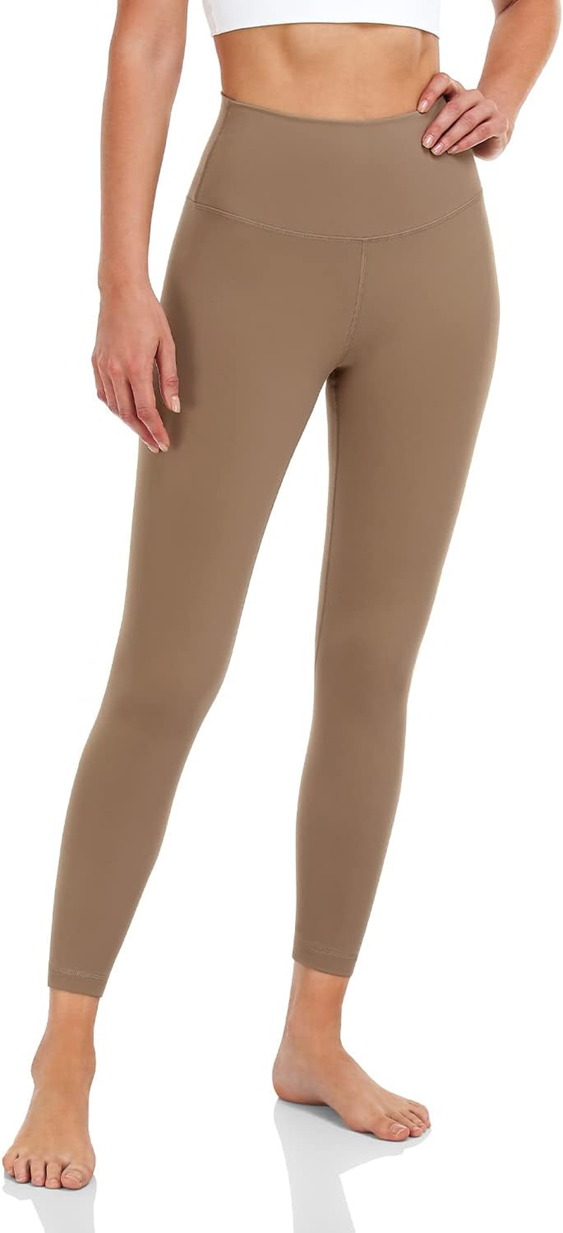 Essential Leggings 25'', High Waisted Comfortable Soft Athletic Yoga Pants صورة ثانوية