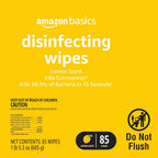 Disinfecting Wipes, Lemon & Fresh Scent, Sanitizes/Cleans/Disinfects/Deodorizes, 255 Count (2 Packs Lemon, 1 Pack Fresh Scent)