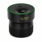 Black electric mason jar vacuum sealer with green accent on a white background